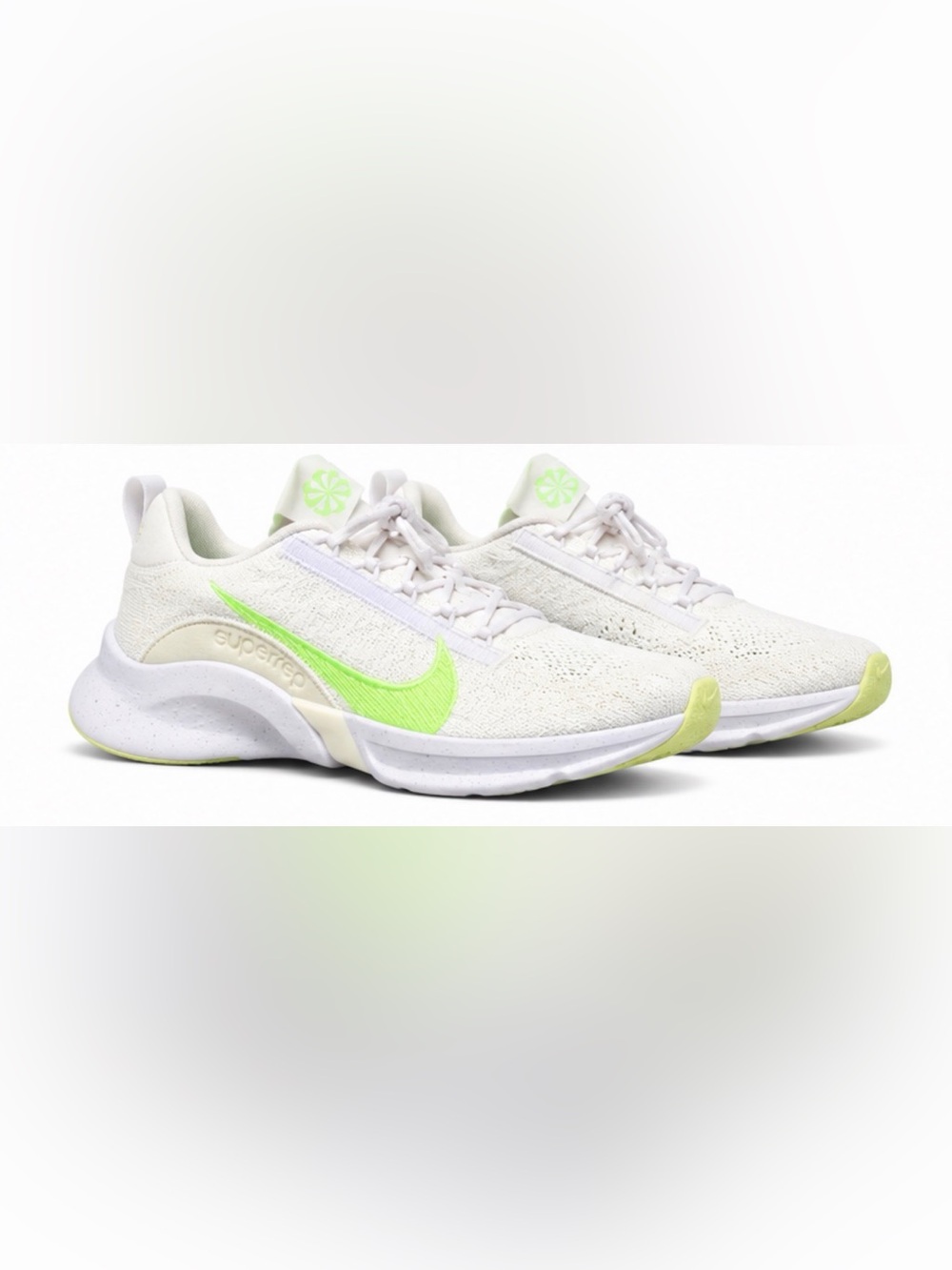 Women’s Nike SuperRep Go 3 Flyknit Next Nature White/Lime Blast Trainers
